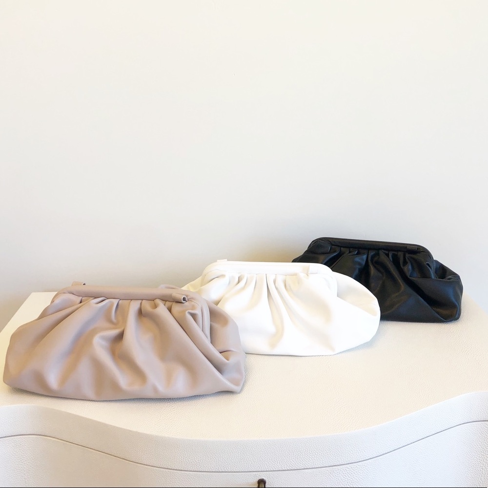 🔄 MONTERREY Nude Vegan Pouch Clutch Crossbody - Picture 4 of 9